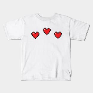 Retro Life Bar - 3 Hearts Kids T-Shirt